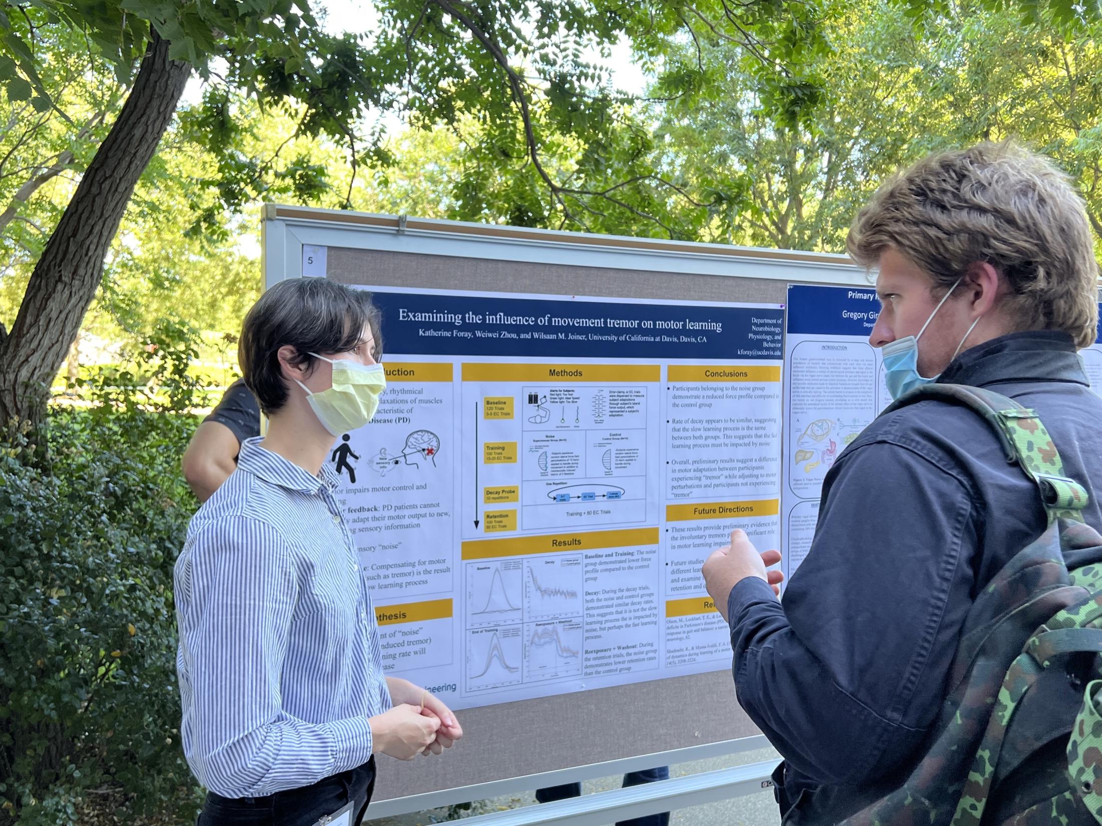 Katherine Foray (Sensorimotor Integration Lab, Dr. Wilsaan Joiner) presents her poster
