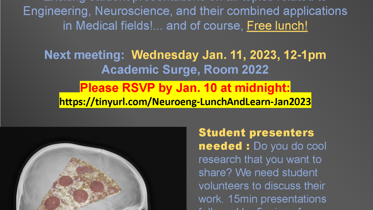 Neuroeng Lunch and Learn flyer