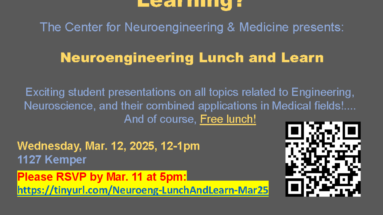 Neuroeng Lunch and Learn flyer