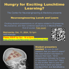 Neuroeng Lunch and Learn flyer