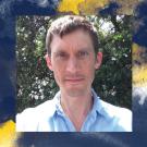 Lee Miller, PhD on color background