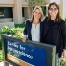 Kim McAllister (right) served for eight years as the Center for Neuroscience director, a position that is now filled by interim director Marie Burns (left). (Jenevieve Bohmann/UC Davis)